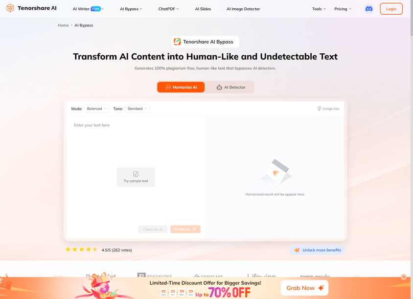 Tenorshare AI Bypass screenshot