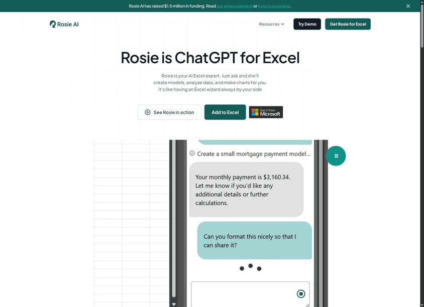 Rosie AI screenshot