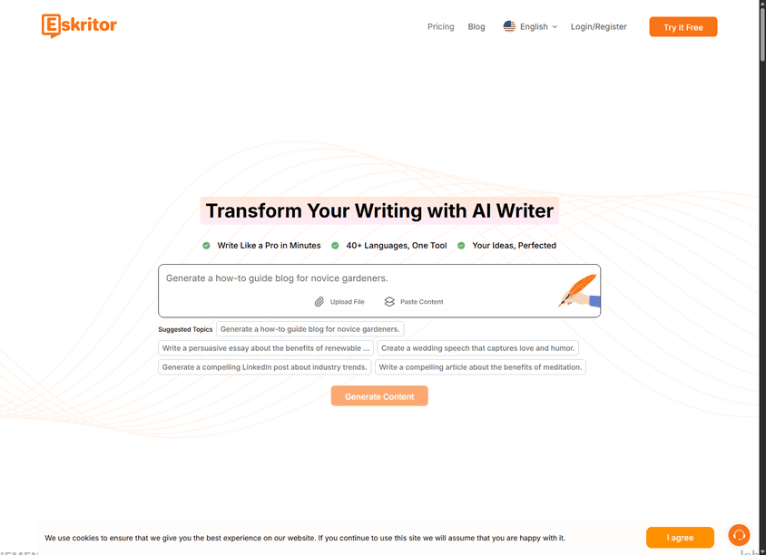 Eskritor AI Writer screenshot