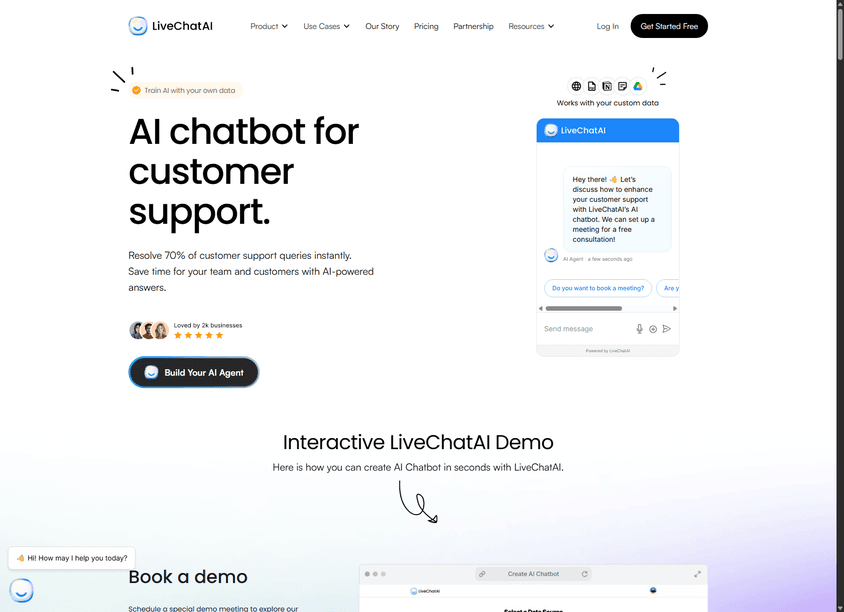 LiveChatAI screenshot