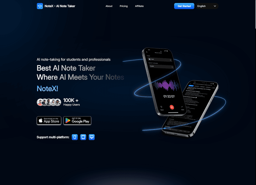 NoteX: AI Note Taker, AI Notebook screenshot