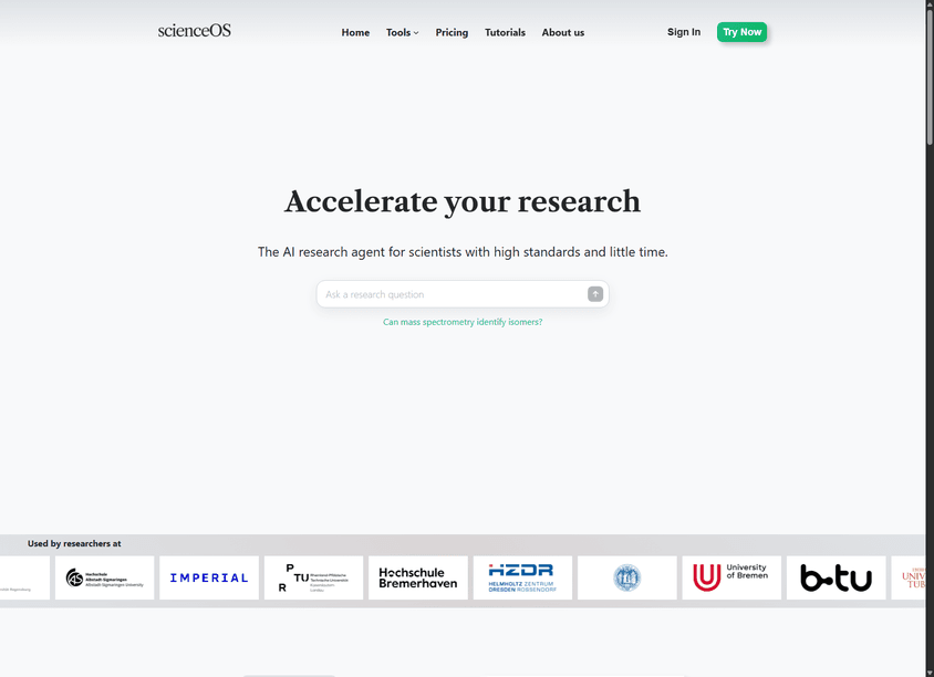 ScienceOS screenshot