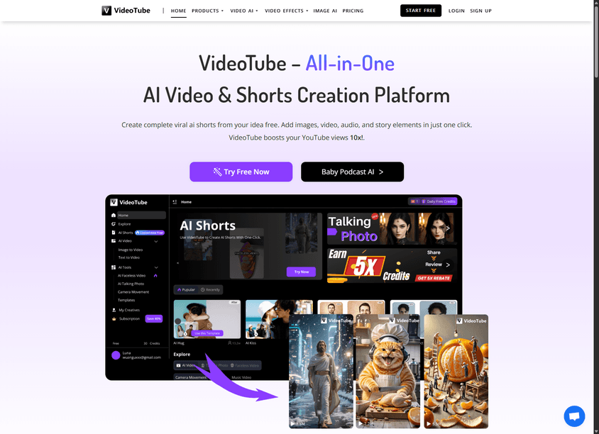VideoTube.ai screenshot